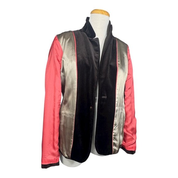 Vintage J.Crew Womens Brown Velvet Blazer Jacket Size 10 Green Label - Picture 5 of 12